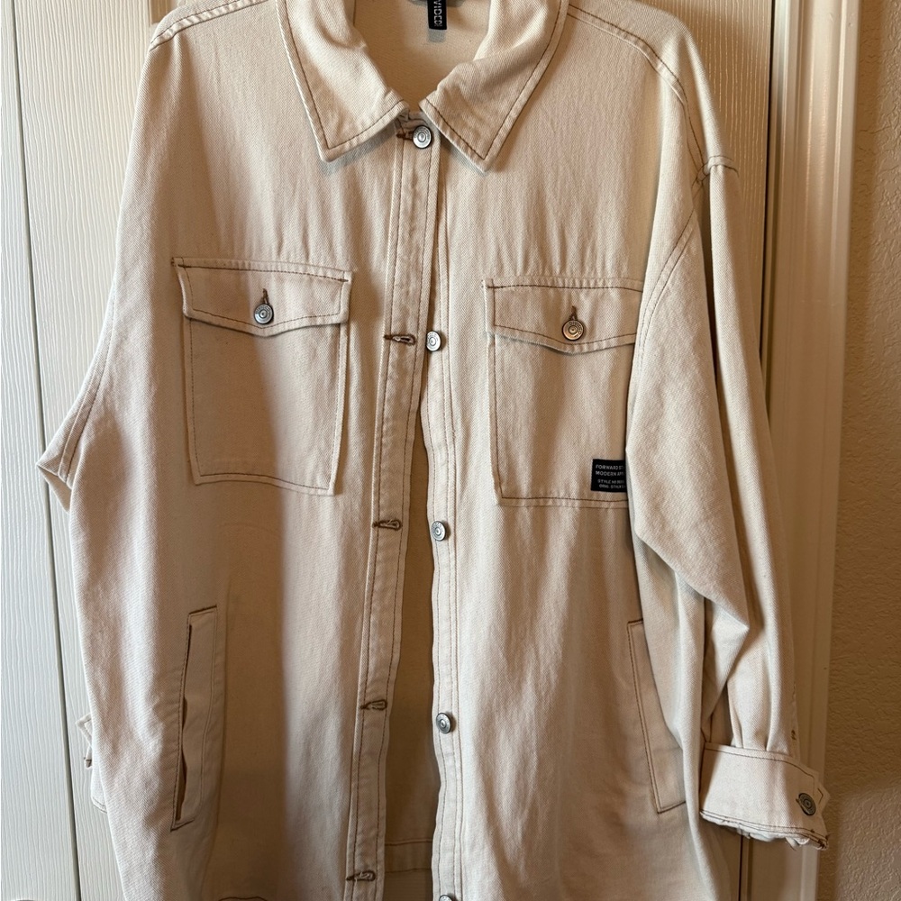 H&M Light Tan Shirt Jacket